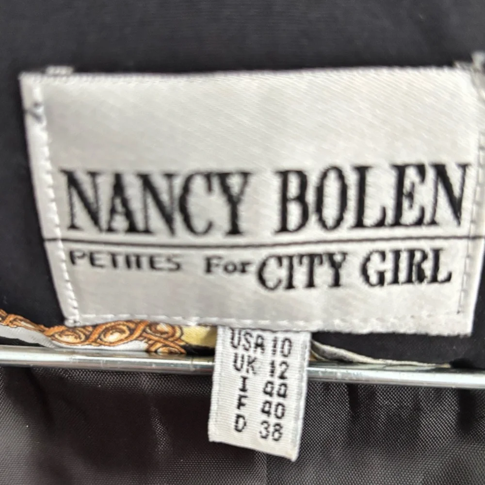 VTG NANCY BOLEN “CITY GIRL” LINE JUNGLE FOLIAGE PRINT LIONS & LEOPARDS SZ 10 - Picture 4 of 13